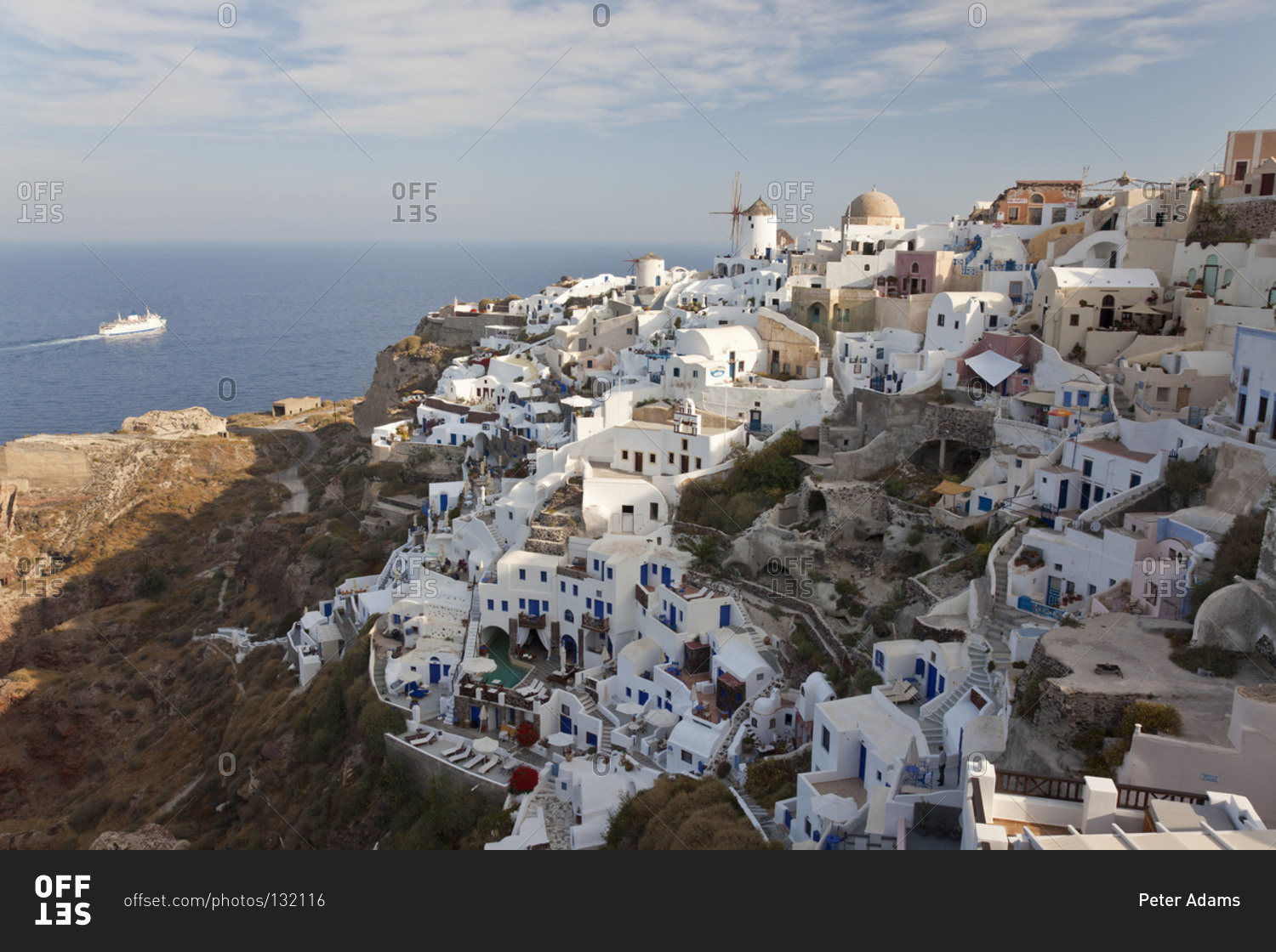 General view of the village of Oia, Santorini, Greece