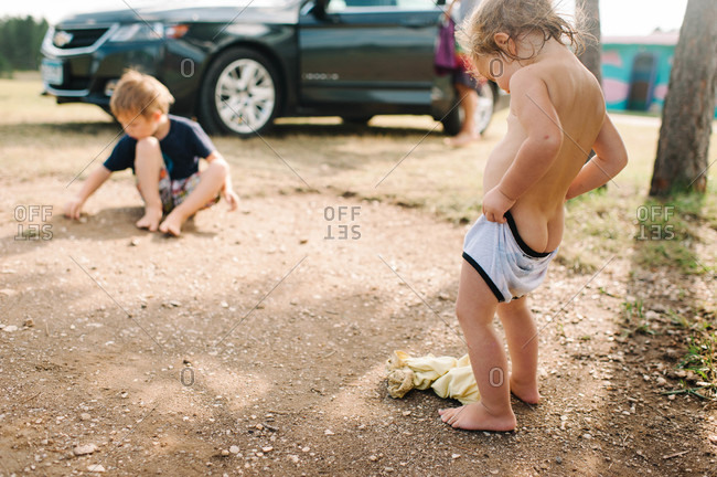 kid with underwear stock photos - OFFSET