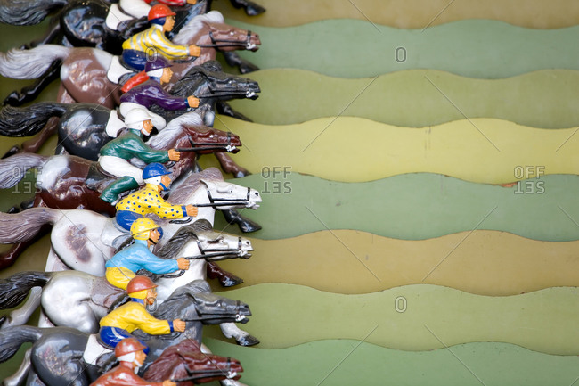 Horse racing carnival game stock photo - OFFSET
