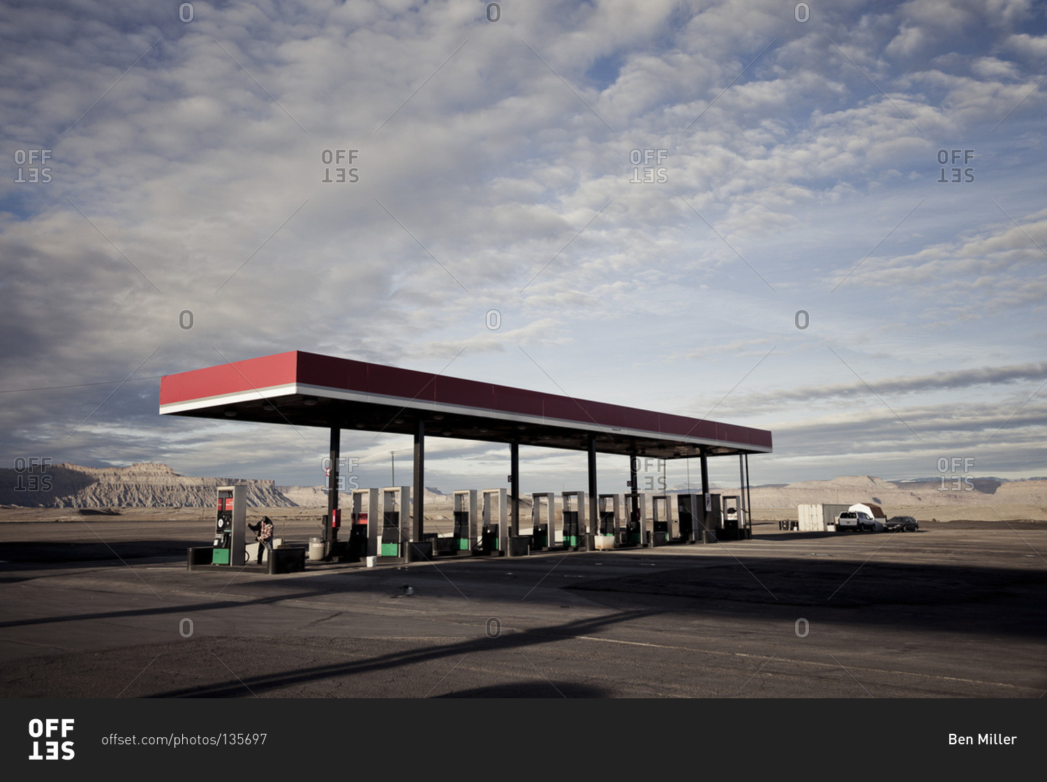 Remote gas station in Utah stock photo OFFSET