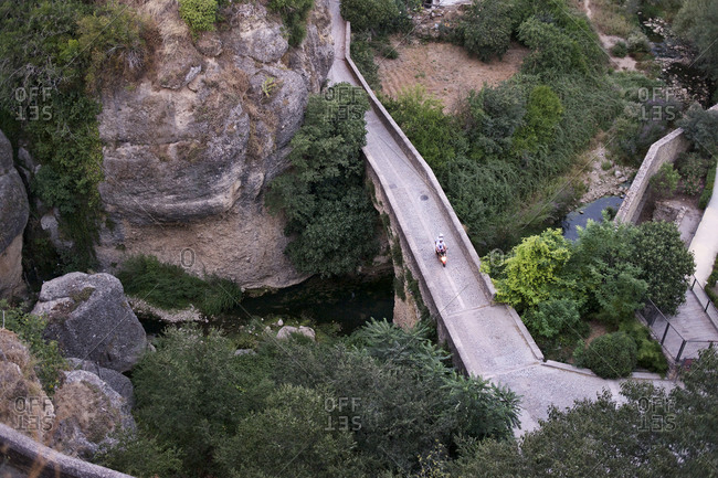Bridge in the canyon toward Ronda, Andalusia, Spain
