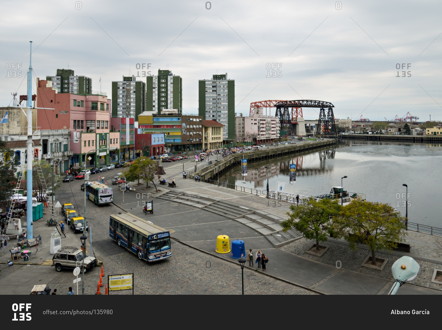 Vuelta de Rocha in the La Boca neighborhood in Buenos Aires, Argentina stock photo OFFSET