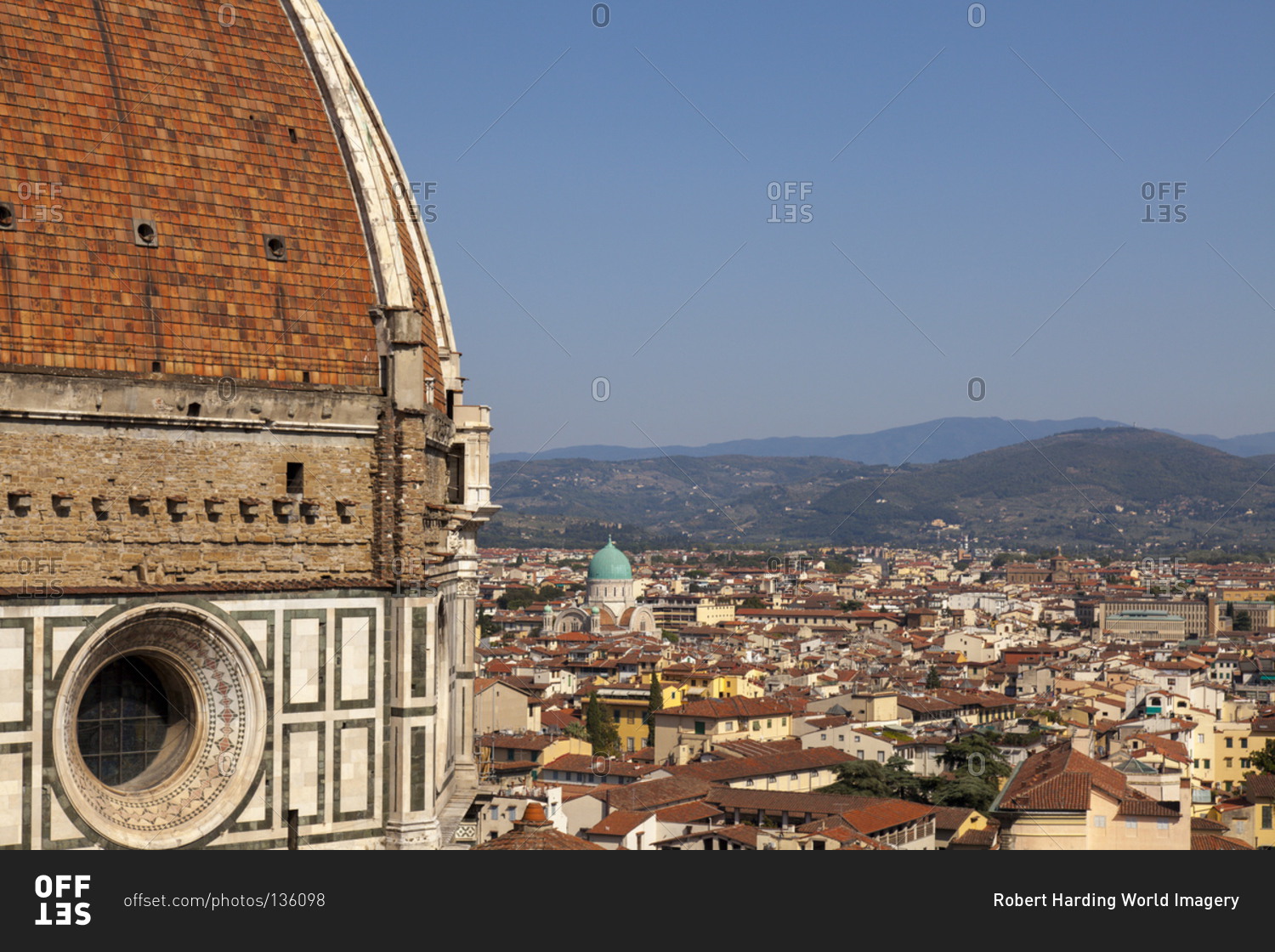 The Dome of  Santa Maria del Fiore and roof tops, Florence