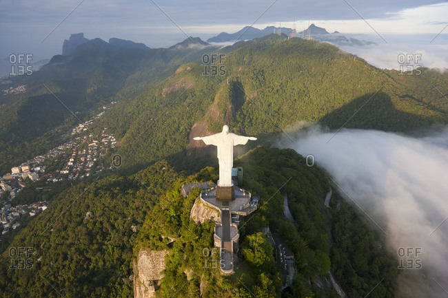Rio de Janeiro, Brazil - December 5, 2011: The statue of Christ the Redeemer atop Corcovado Mountain, Rio de Janeiro