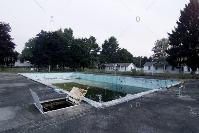 Forgotten outdoor swimming pool