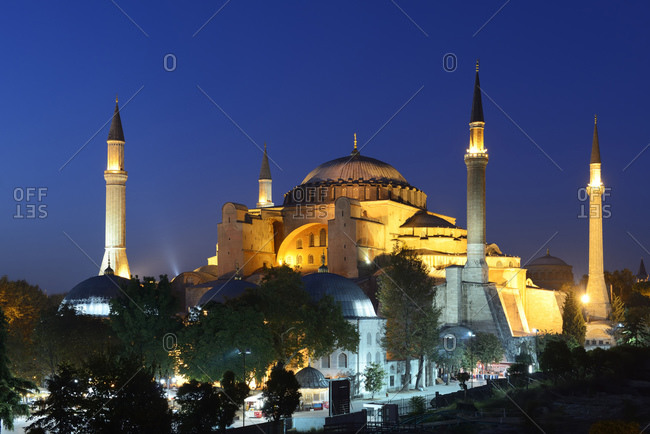 Hagia Sophia at night, Istanbul