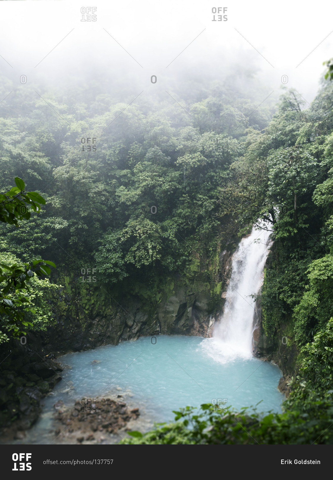 Celeste waterfall, Costa Rica