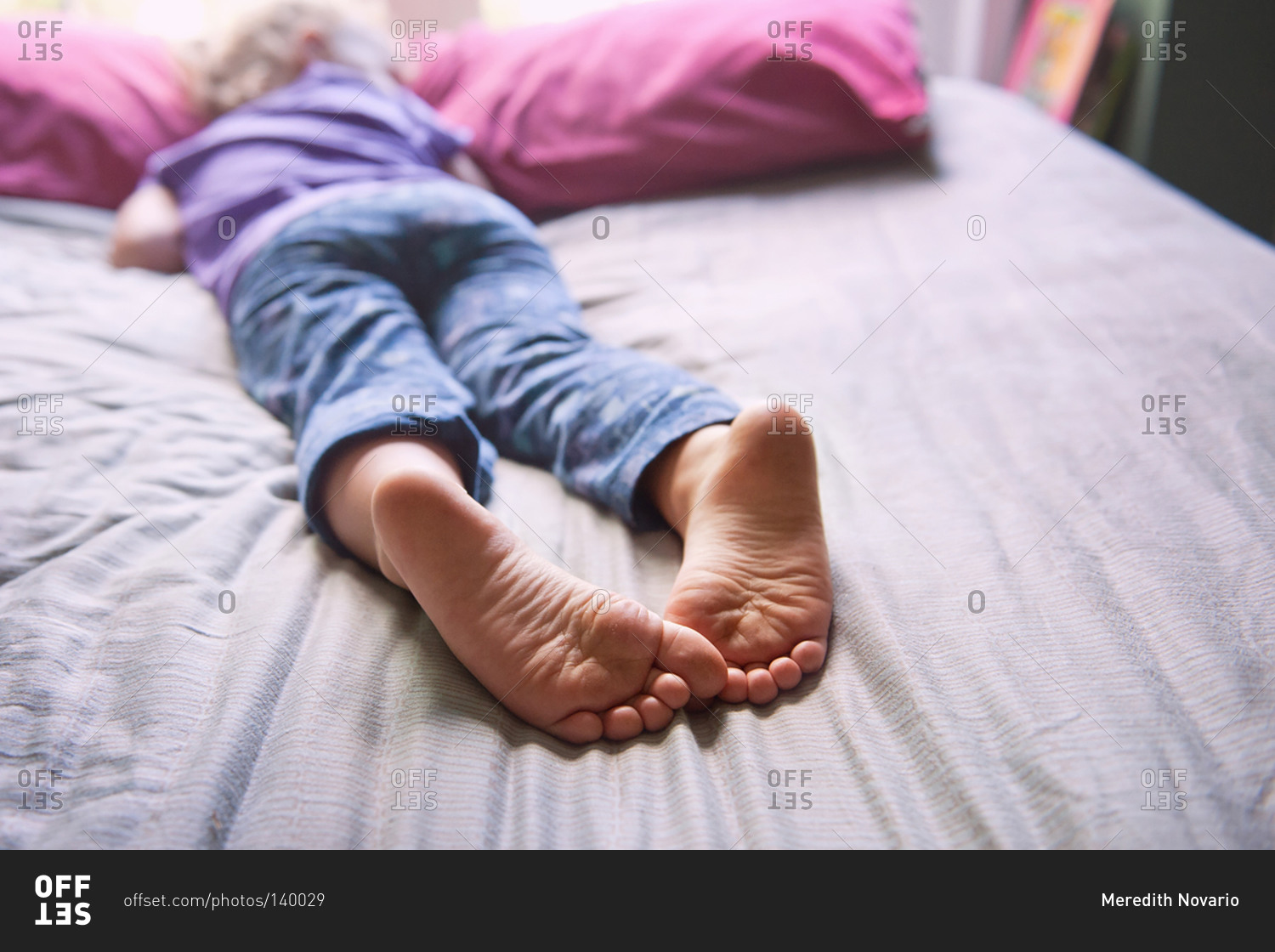 Close Up Of The Feet Of A Sleeping Girl Stock Photo OFF