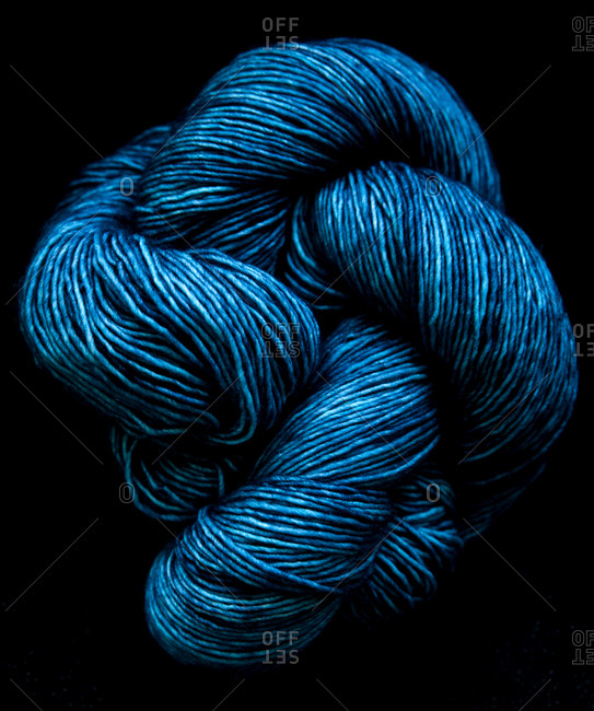 Iridescent blue yarn - Offset Collection
