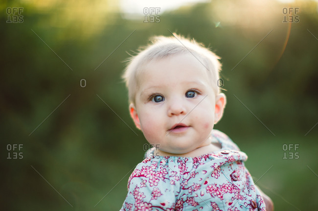 Smiling Baby Outside Stock Photo Offset