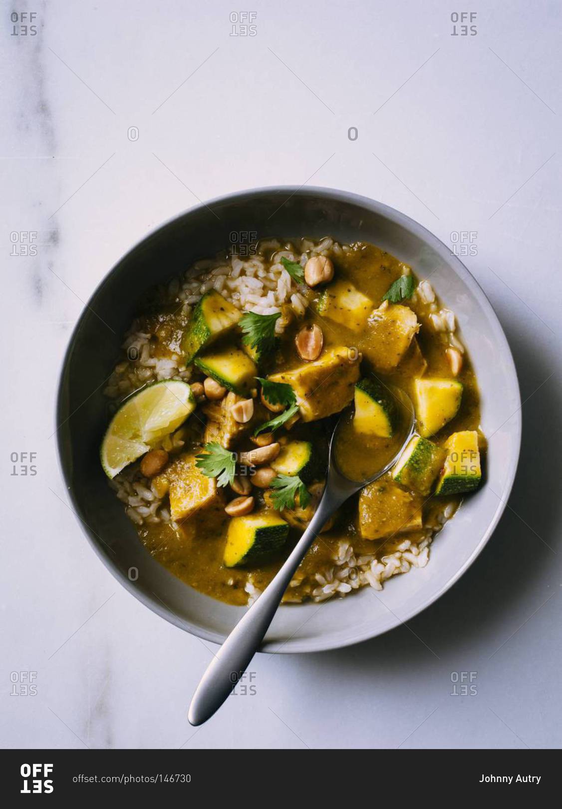 Leftover thanksgiving turkey curry with zucchini and brown rice
