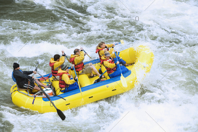 Group whitewater rafting - Offset Collection
