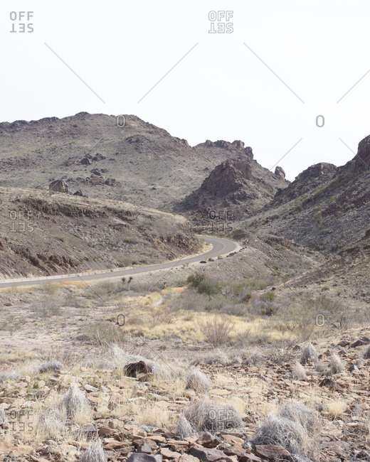 Landscape of barren hills - Offset