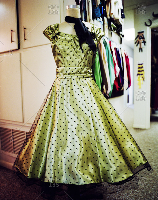 Vintage 50's dress on a mannequin