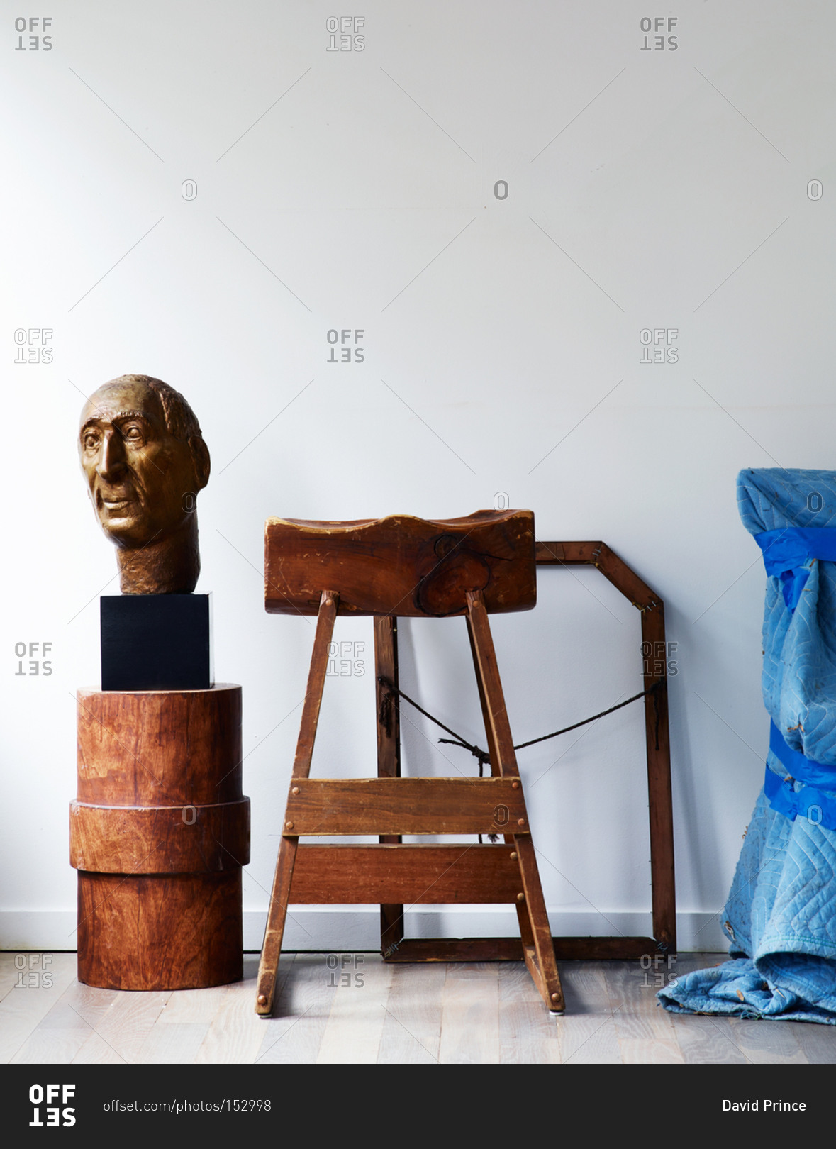 Sculpture in a studio