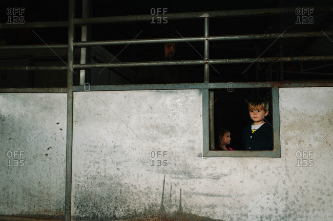 Children play in the night