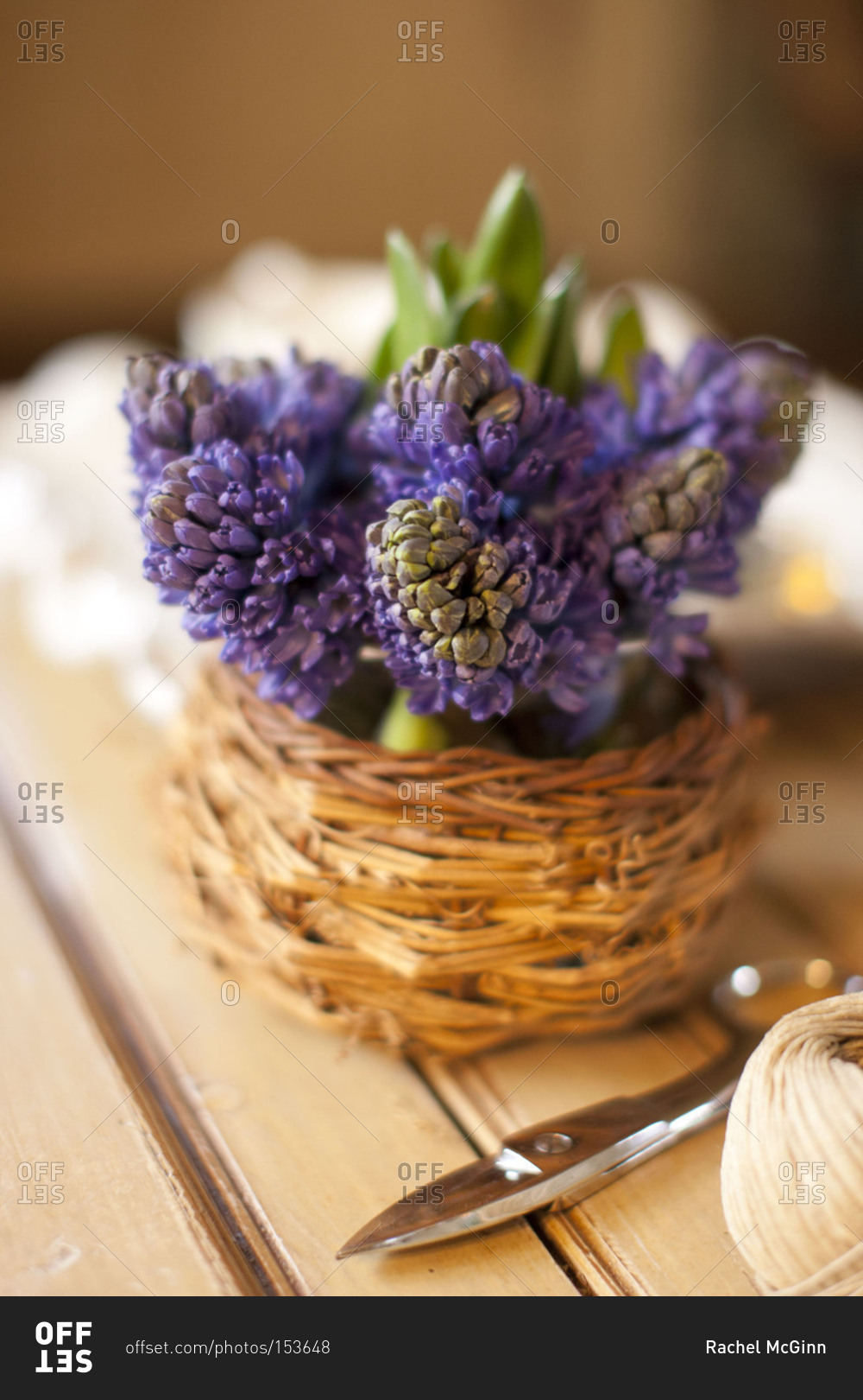 Purple flowers as decoration