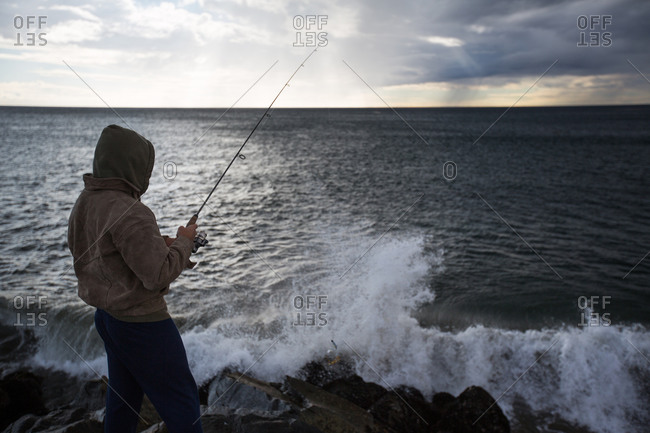 Fishing In A Storm Stock Image Of North, Lake 35091886