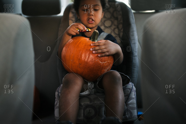 pumpkin car seat
