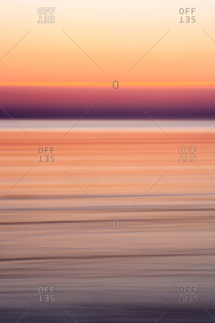 Purple sunset over ocean