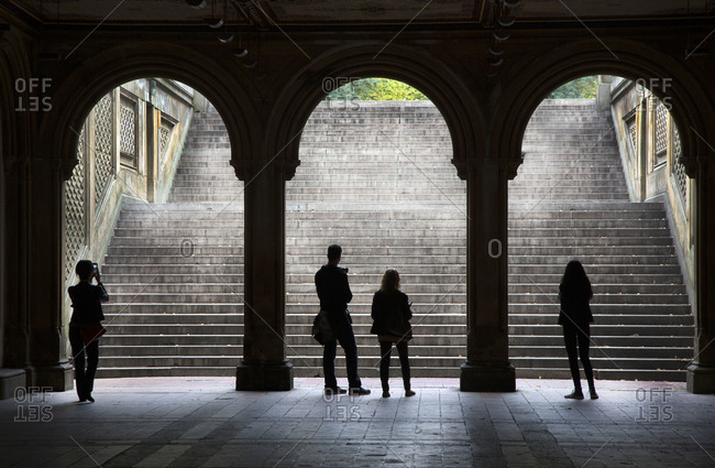 Bethesda Terrace in Central park New York City, New York. stock photo -  OFFSET