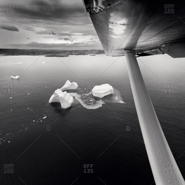Iceberg seen from plane