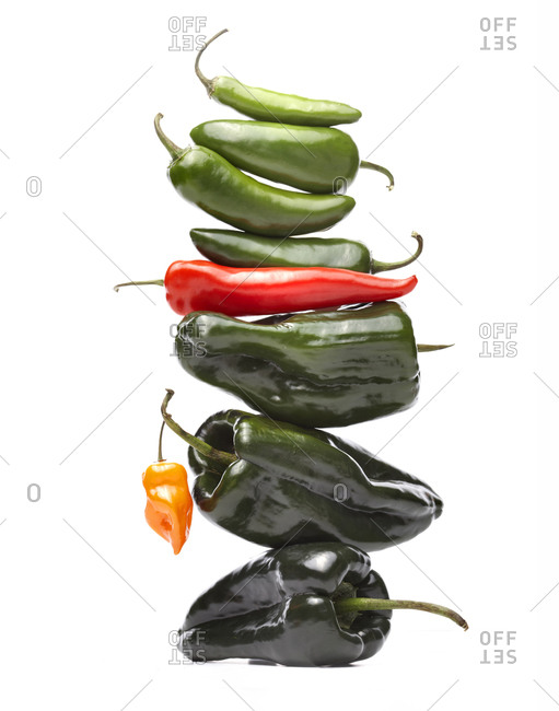 A stack of peppers