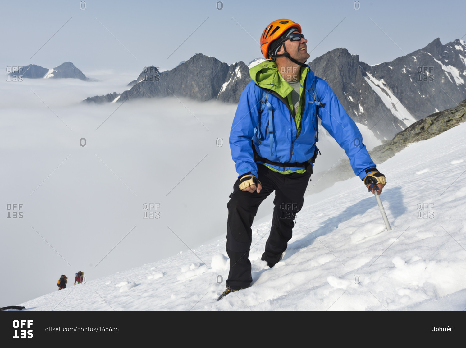 Man mountain hiking