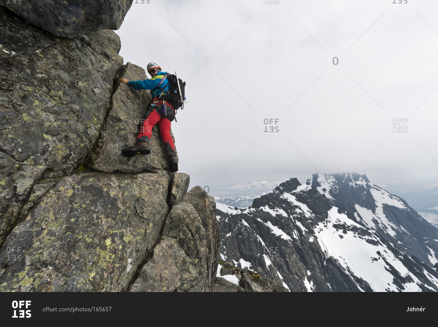Man mountain climbing