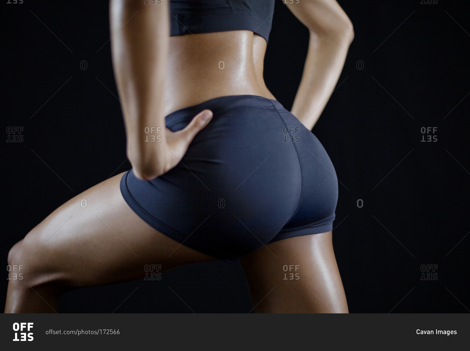 Woman in athletic underwear