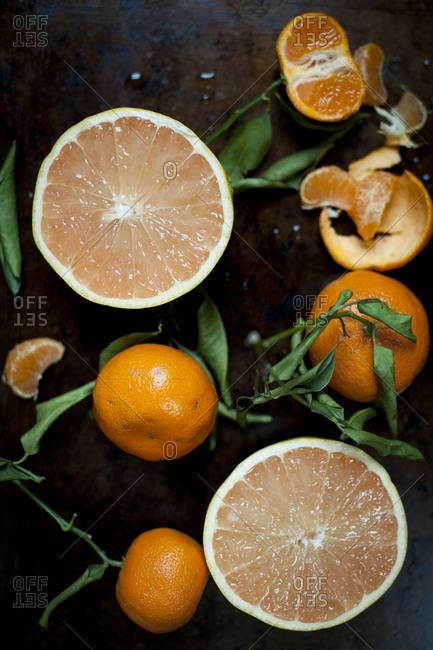 Grapefruit and oranges