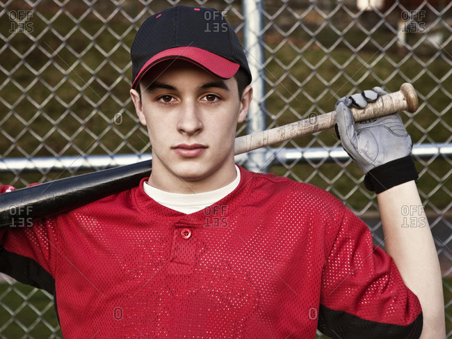Portrait of young baseball player