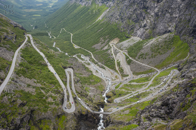 View of Trollstigen road, Norway