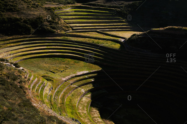 Farming steppes in Machu Picchu