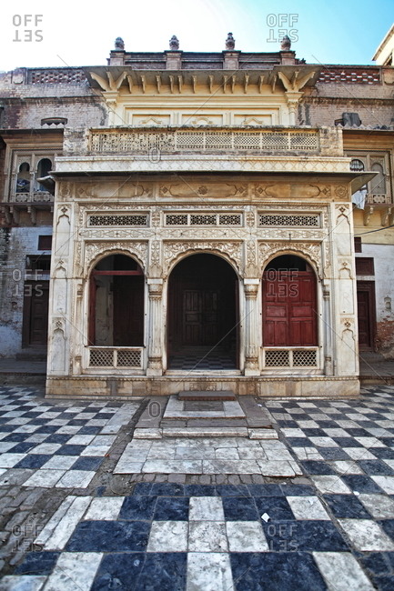 The courtyard of a Pakistani building