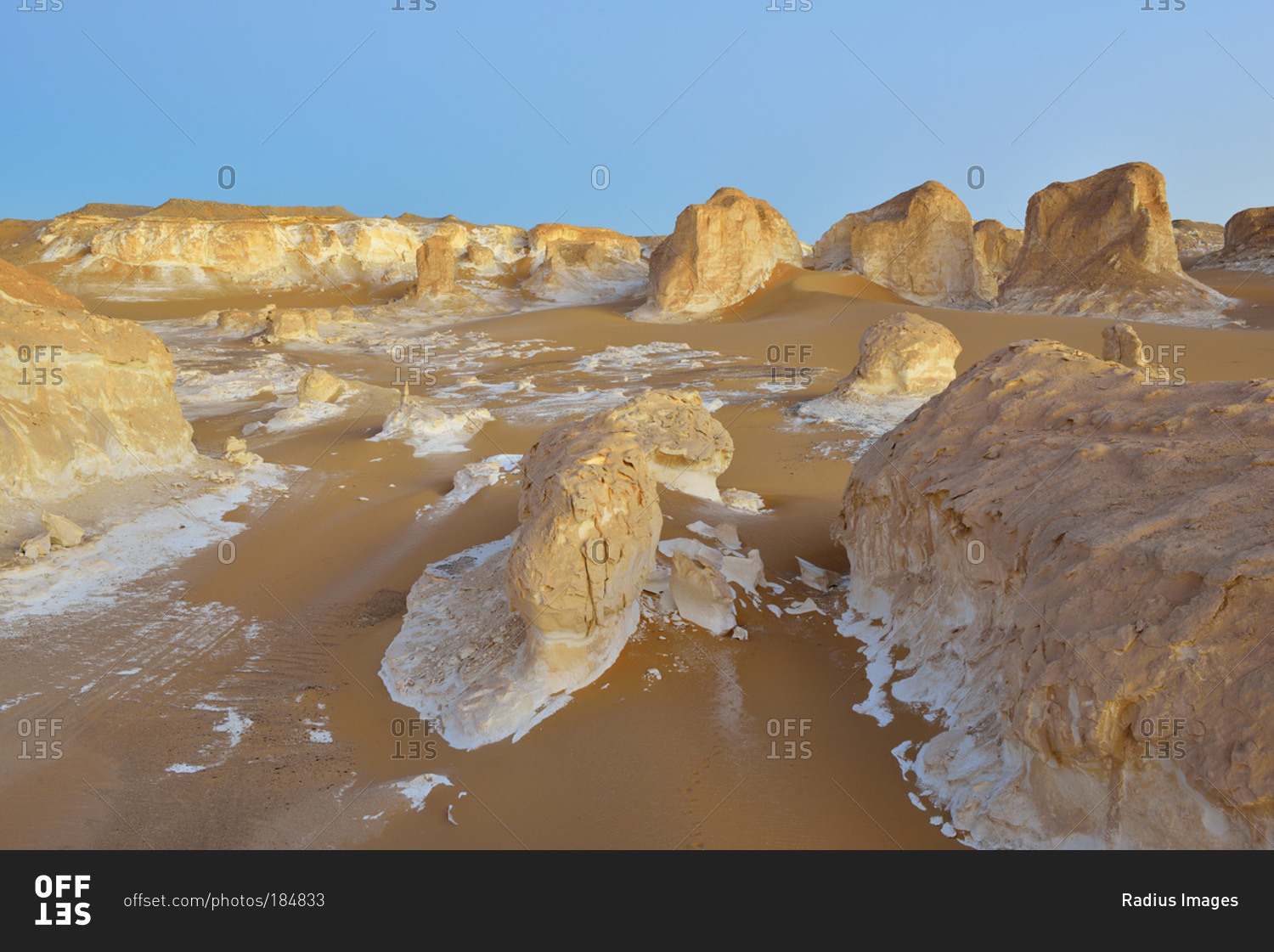 Rock formations in White Desert, Sahara Desert