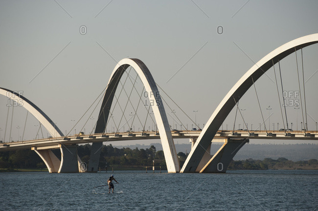 Brasilia, Brazil - Septemeber 21, 2010: The Juscelino Kubitschek bridge