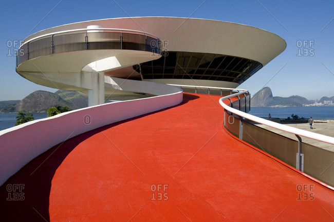 Niteroi, Brazil - April 1, 2008: The Niteroi Contemporary Art Museum