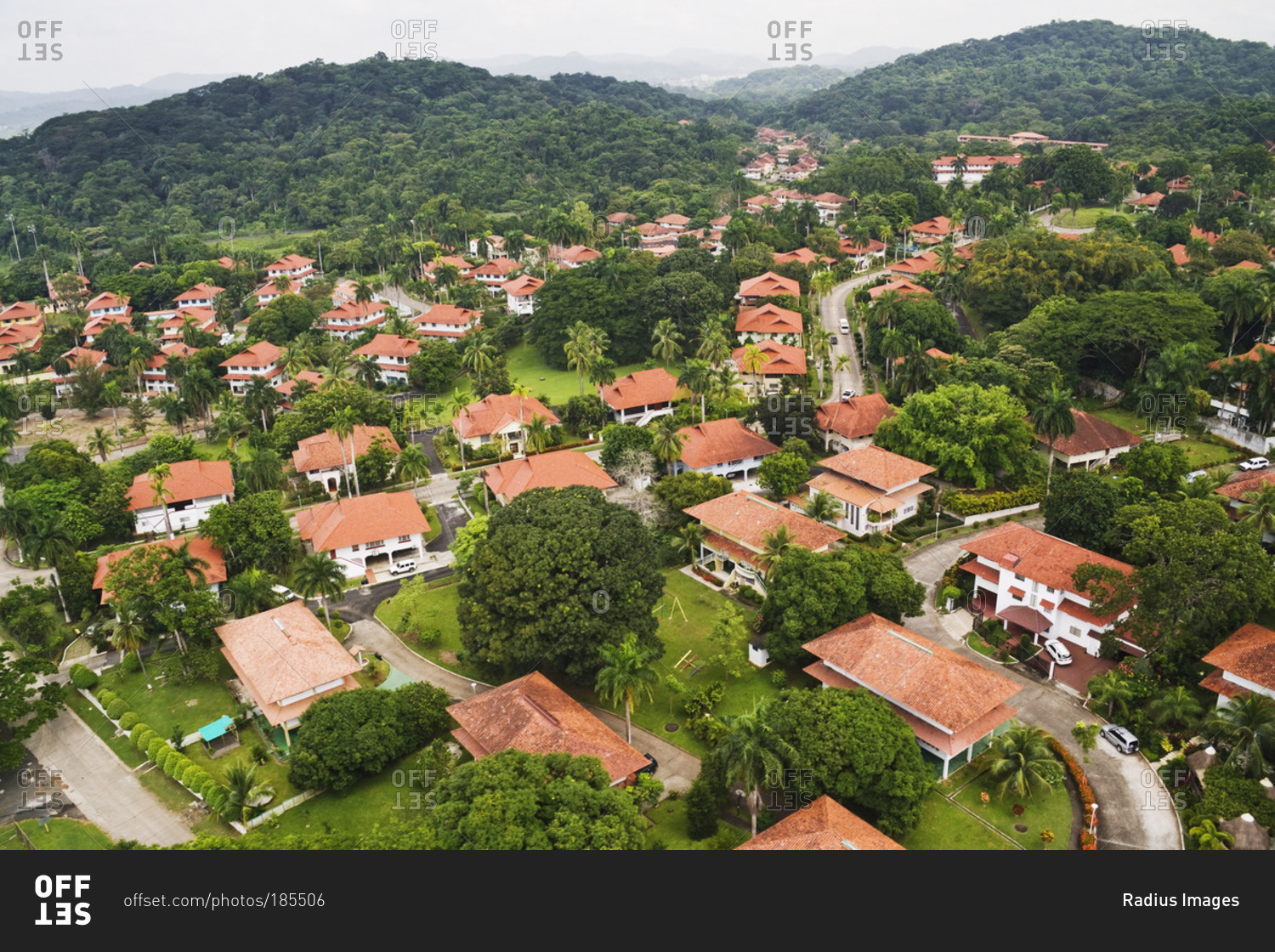 Residential area in Albrook, Panama stock photo OFFSET