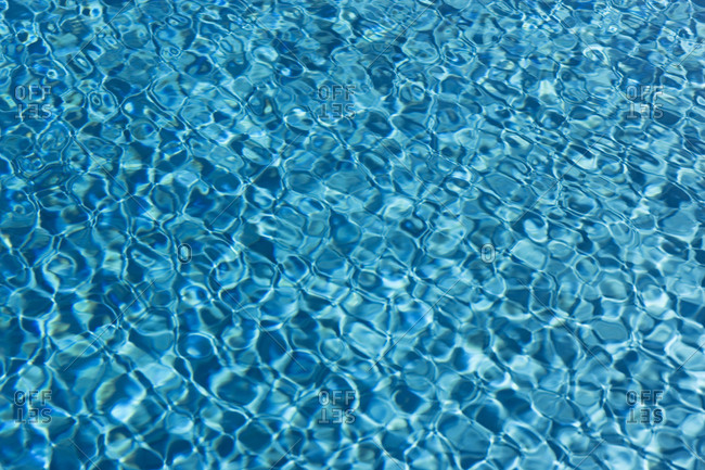 Blue ripples in a pool