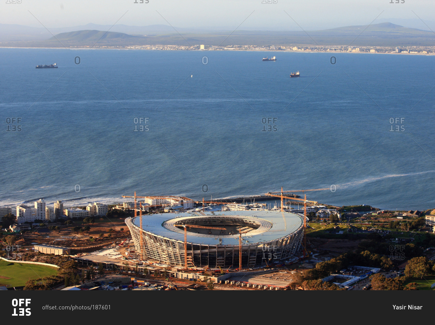 The Cape Town Stadium under construction, South Africa