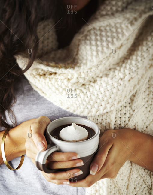 Mug And Thermos Of Hot Chocolate On A Cold Winter Day Stock Photo, Picture  and Royalty Free Image. Image 12627723.