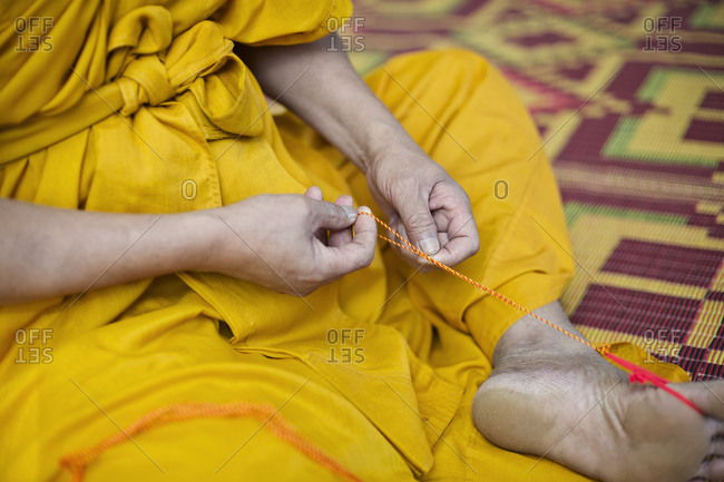Portrait of a weaving monk