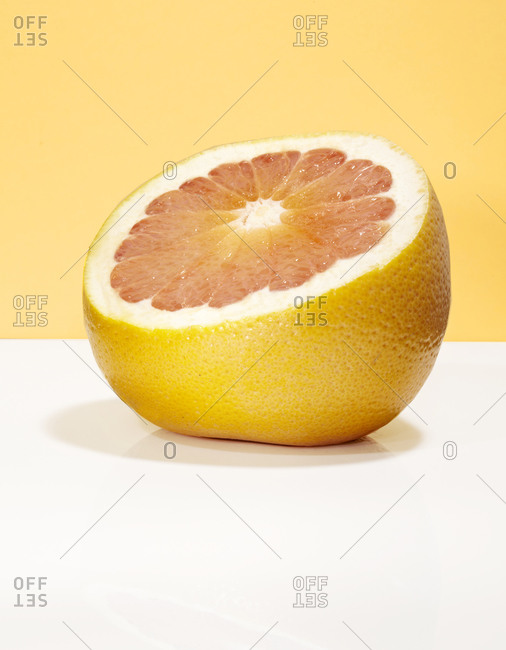 A half of a grapefruit