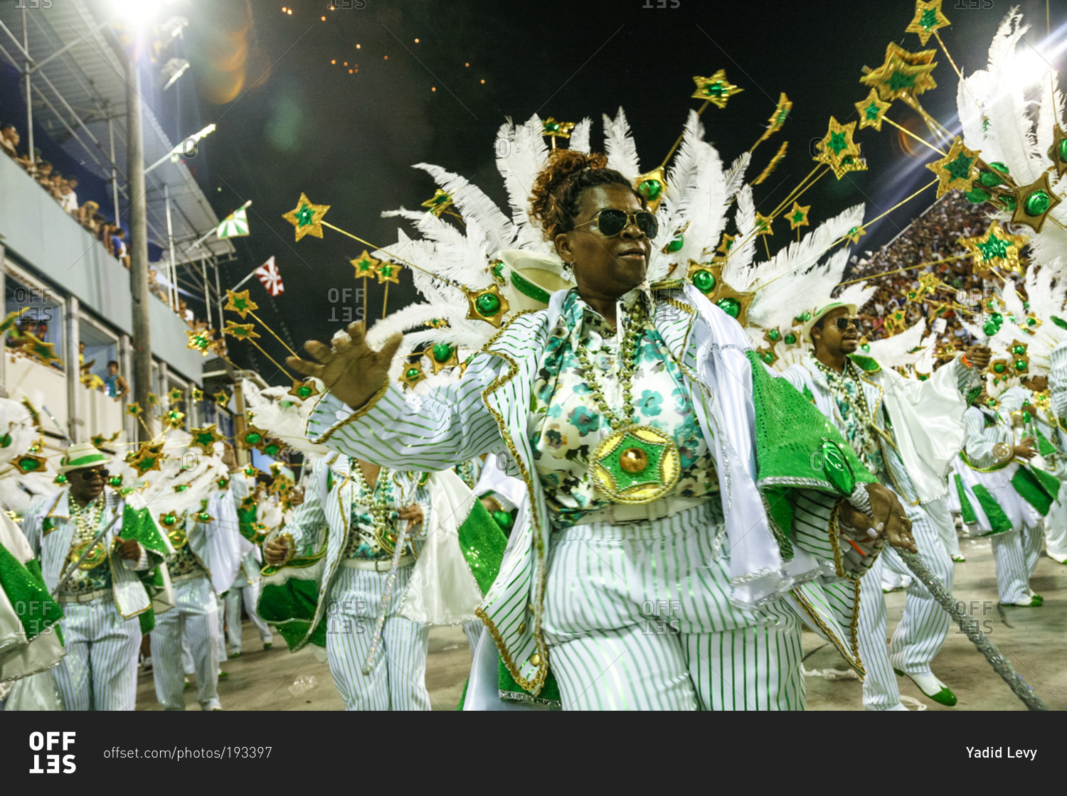 Rio de Janerio, Brazil - February 16, 2010: Group of people in costumes ...