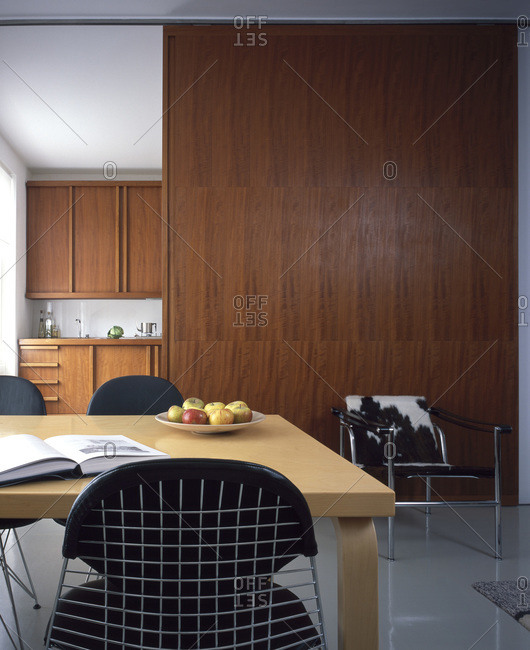 London England Uk November 15 2008 Small Apartment Kitchen And London England Uk November 15 2008 Small Apartment Kitchen And Dining Room With African Collection Stock Photo Offset