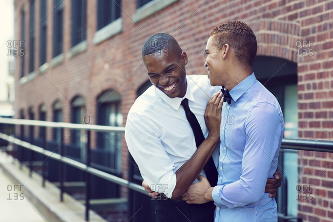 Young couple laughing together