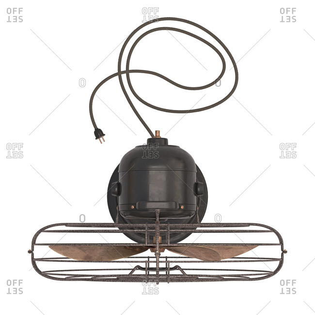 Top view of an antique fan