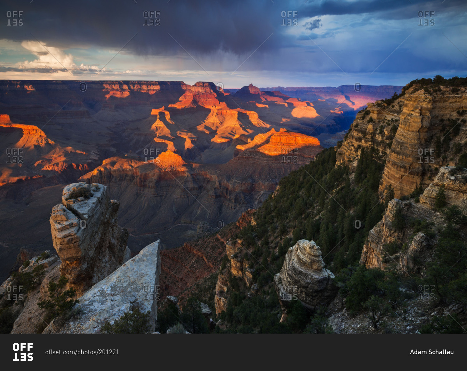 Sunset from Yaki Point on the South Rim of the Grand Canyon National