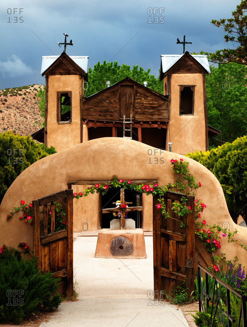 Santuario de Chimayo Church in the village of Chimayo, New Mexico, USA